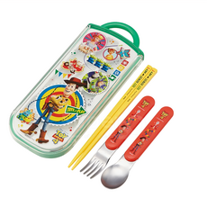 Skater 三件式餐具組, 湯匙 + 筷子 + 叉子 + 外盒, TOY STORY, 1組