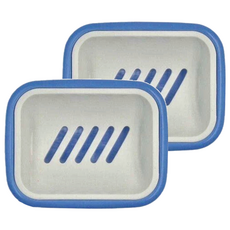 GIMI K-867吉米小方皂盒, 12.7x10x4cm, 主體+上網 聚丙烯PP, 藍色/粉色/黃色/綠色, 2組