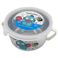 Sanrio 三麗鷗 人魚漢頓不鏽鋼雙耳碗 450ml 兒童學習碗, 白色, 1個