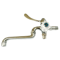 陶瓷雙出口自由栓, 台灣製造, 出水管可旋轉, 全銅, 單把手陶瓷芯, 28.5cm, 1個