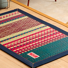 IKEHIKO 日本池彥 RALPH 藺草和風居家地墊 M(120 x 70cm) 牛仔藍, 1入