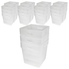 KEYWAY 聯府 中格格抽屜連結整理盒, 白色, 9個