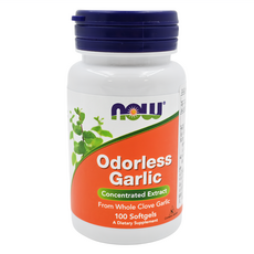 Now 無味大蒜精華膠囊 100:1 濃縮萃取, 100顆, 0.5g, 1罐