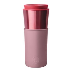HYDY Delicia Collection 不鏽鋼兩用杯 含吸管 450ml, 乾燥玫瑰, 1個