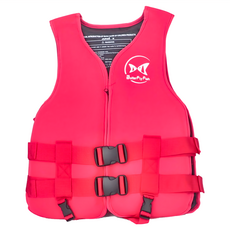 ButterFly Fish 蝴蝶魚 浮力衣 LVT2301, 適用體重20-120公斤, 適用身高115-195公分, 抗蝕塑鋼拉鍊, M, 紅色