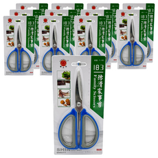 百貨King 防滑家事剪，不鏽鋼塑膠橡塑材質，適用於廚房食品, 20 x 10cm, 單色, 12個, F-183