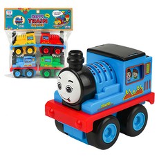 奧海玩具 摩輪慣性快樂小火車頭4件組 有震動機關, 1套, 混和顏色