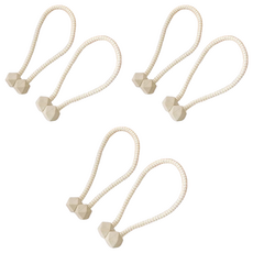 磁吸窗簾扣 總長約45cm 聚酯纖維材質, 淺灰, 6條