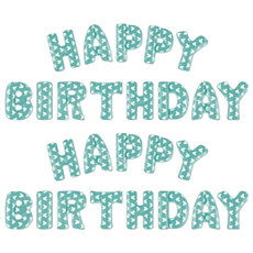 生活King 可懸掛生日快樂字母氣球 HAPPY BIRTHDAY, 米奇藍色, 2組