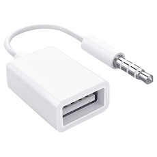 Bravo-U 3.5mm AUX音源USB轉接線 汽車專用, 音樂傳輸穩定，適用多種車型, 1條