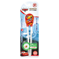 EDISON mama 學習筷 18.5cm 2歲-入園前, 汽車總動員紅色, 1雙