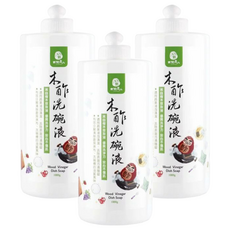 DAWOKO 木酢達人 木酢洗碗液 植物萃取成分 可洗蔬果 溫和不傷手, 1kg, 3瓶