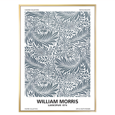 Boluo 菠蘿選畫所 William Morris 飛燕草 掛畫, 金色