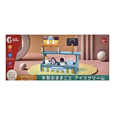 cute stone 盟石 兒童仿真木質繽紛冰淇淋與雪糕套裝玩具冰淇淋店 6歲+, 1盒
