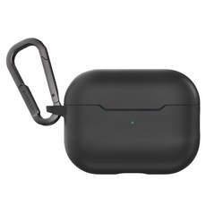 MagEasy Skin 耳機保護殼, 黑色, AirPods Pro 2 / 1, 防刮耐磨, 附掛鉤, 1個