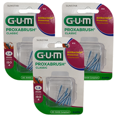 SUNSTAR 三詩達 G.U.M 牙間刷補充組 桃色, 1.4mm, 8支, 3盒