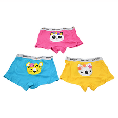 ZOOCCHiNi 花圈少女孩內褲, 3件套, 100%棉, 4-5歲, 4~5歲/體重約為(15.5~19kg), Multi-Color