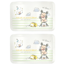 收納王妃 TSUM 濕紙巾盒, 綠線米奇家族, 2個