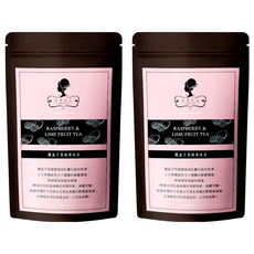 午茶夫人 覆盆子萊姆果味茶包 PET三角立體茶包 特選德國進口花果茶原料 無咖啡因, 3.5g, 8包, 2袋