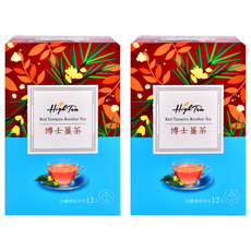 High Tea 伂橙 博士薑茶，嚴選台灣在地紅薑黃及老薑 玉米澱粉環保茶包 立體茶包 12入, 2.2g, 12包, 2盒
