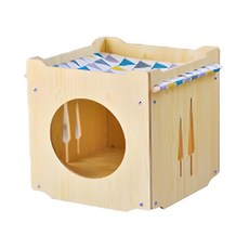 Horla 賀啦 生活家具用品 A16 貓頭造型貓窩 貓爬架 吊床, 大圓洞 + 厚墊子, 1個