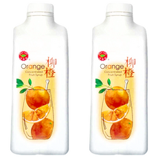 良田牌 柳橙濃縮果汁，鮮美酸甜，清爽解渴, 1.2kg, 2瓶
