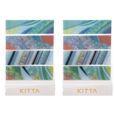 KING JIM 隨身攜帶和紙膠帶 透明 玻璃, 15x50mm, 沖田奈央設計款, 2捲