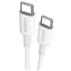 UGREEN 綠聯 Type-C-Type-C 5A快充電線/傳輸線, 1m, 白色, 1條