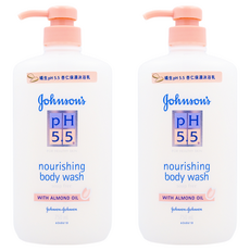 嬌生嬰兒PH5.5杏仁保濕沐浴乳, 750ml, 經皮膚科檢測, 100%不含皂, 2瓶