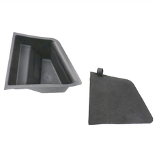 煥新Model 3 後行李箱側收納盒+蓋板, 頂級升級, 適用於特斯拉Model 3, TPE環保材質, 防塵防水, 黑色, 1個