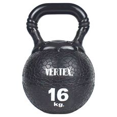 VERTEX 橡膠甩壺鈴 安全壺鈴 重量訓練 健身家用, 黑色, 16kg, 1個