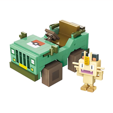 QMAN 奇妙積木 積木玩具 益智拼裝 啟發創意, 1個, 精靈球小車 綠色