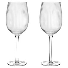 bar craft 紅酒杯 2入 豎紋 玻璃 450ml, 2個