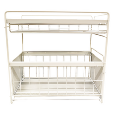 SHIMOYAMA 下水槽置物架 CO 郵購盒 小款, 2層, 1個, White