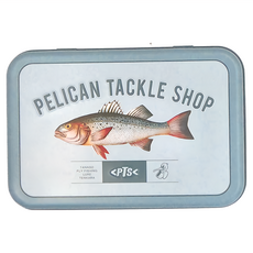 鵜鶘釣 馬口鐵收納盒 藍色, 14 x 9.5 x 3cm, 1個