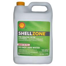 Shell 殼牌 ZONE 預先稀釋 50/50 防凍劑+引擎冷卻劑 1 US GAL/3.785L, 1瓶, 汽車水箱液