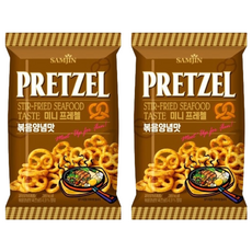 SAMJIN 三進 迷你蝴蝶脆餅 鐵板海鮮口味, 70g, 2包