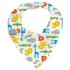 瑞典 ImseVimse 有機棉領巾型圍兜 0個月以上 頸圍33cm 非洲草原