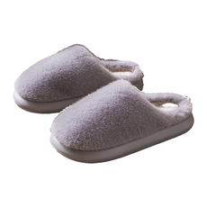 ego life 蓬鬆毛絨EVA厚底防滑保暖男女室內拖鞋，顏色:白色/灰色/米色/咖啡色，尺寸:36-37/38-39/40-41/42-43/44-45, 44~45