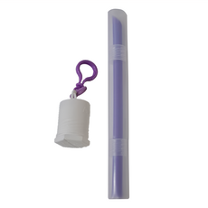 A Plastic Project 吸吸管 袋裝 可捲曲收納 食品級PP/BPA FREE 帶掛勾, 1組