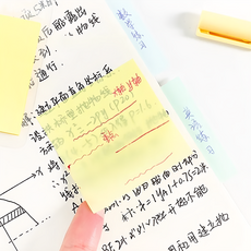 小麥購物 透明便利貼 G135 23g, 50頁, 5本, 黃彩色款