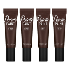 MISSHA Palette Paint 防水眼線膠 附專用刷具, 質地柔和 鮮明 防水, Brown, 4條