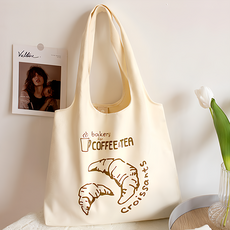 E.City 午茶時光單肩帆布購物袋
