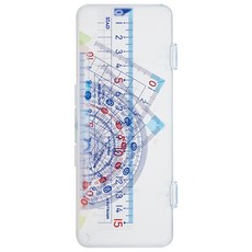 KUTSUWA 學校算術尺規組 AP01A, 4件套裝，附塑料盒, 1組