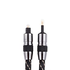 Bravo-U 24K鍍金 光纖數位音訊方口轉圓口傳輸線 1m, 銀灰色, 1條