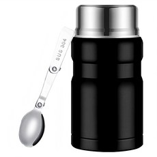 304不銹鋼保溫保冷悶燒罐 附餐勺, 750ml, 1個, 單一顏色