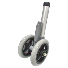 感恩使者 助行器用腳輪C款 - 後輪/煞車用, 2個/組, PP+鋁管, 長29cm + 輪直徑12.5cm, 1組