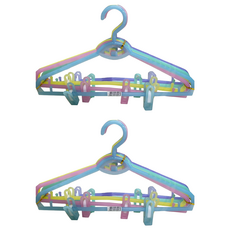 明橋 透明衣裙架 5入組, 2組, 混和顏色