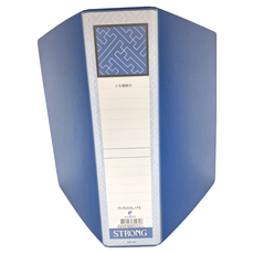 STRONG 自強文具 35 A4二孔管型夾 可換背中彩色背條, 藍色, 1個