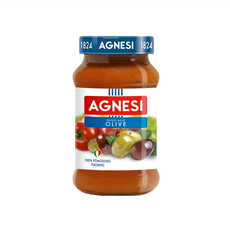 AGNESI 義大利 番茄橄欖麵醬, 精選成熟番茄, 橄欖油搭配, 400g, 1罐